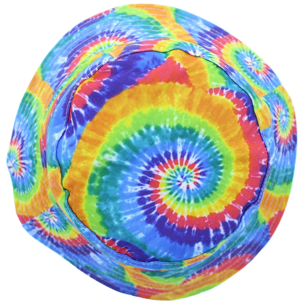 Gay Pride Rainbow Tie Dye Bucket Hat (Style 1)