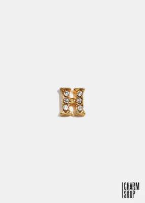 Gold Letter H Locket Charm