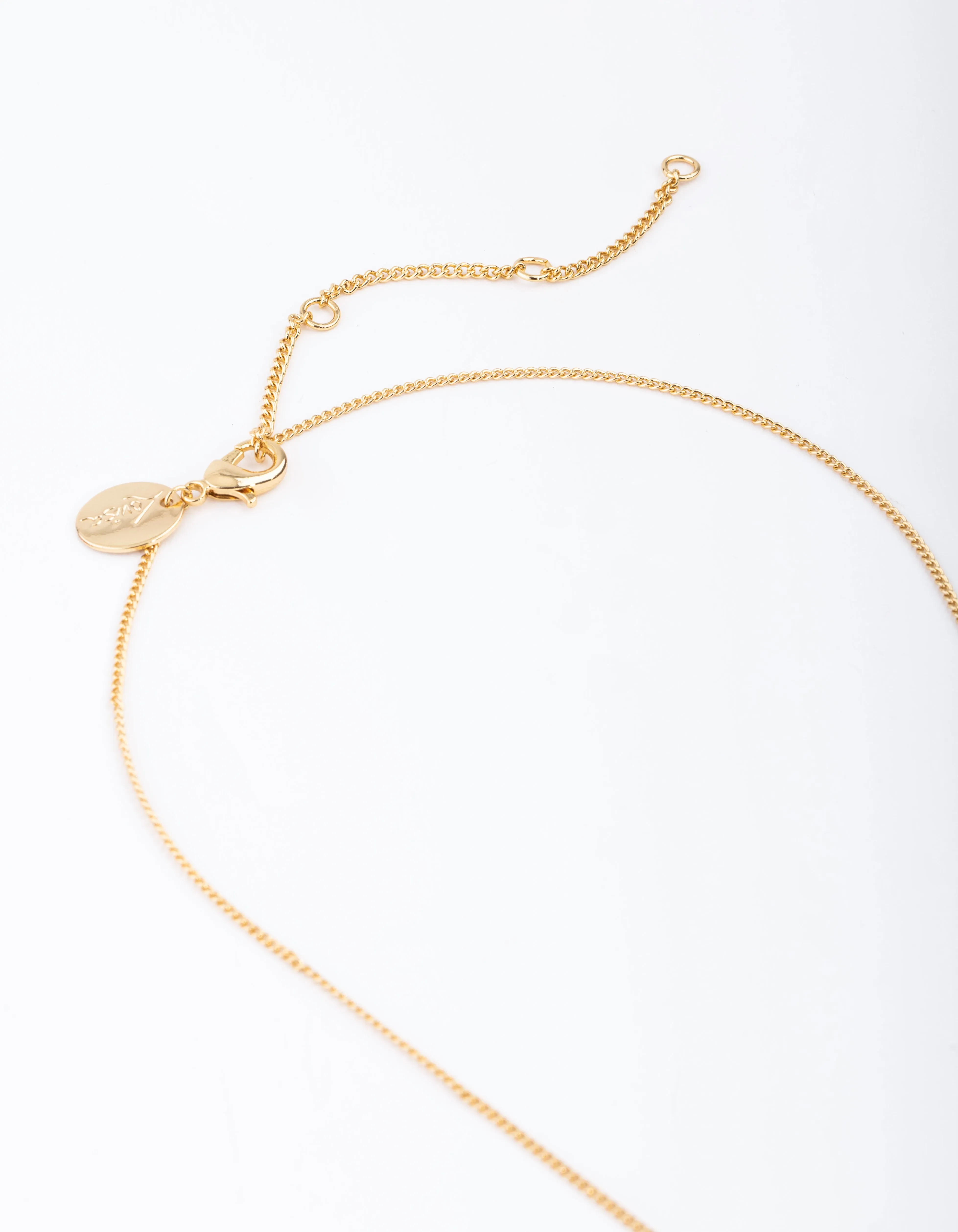 Gold Plated Semi Precious Pink Shard Necklace