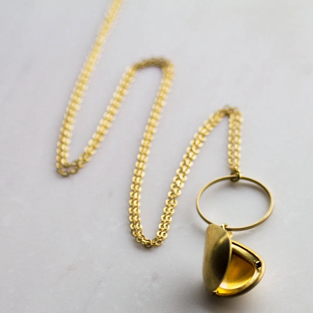 Gold Teardrop Locket