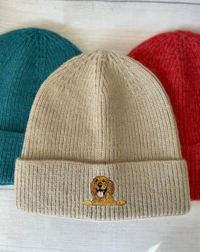 Golden Retriever Dog Embroidery beanie Hat/Personalized hat /Dog mom hat/Dog beanie Hat
