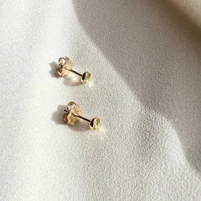 GREEN PERIDOT STUD EARRINGS