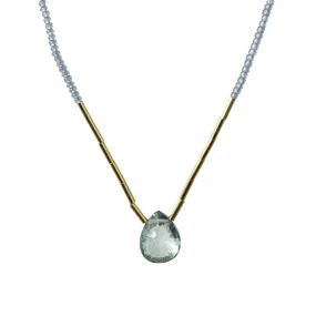 Green Quartz Drop Necklace