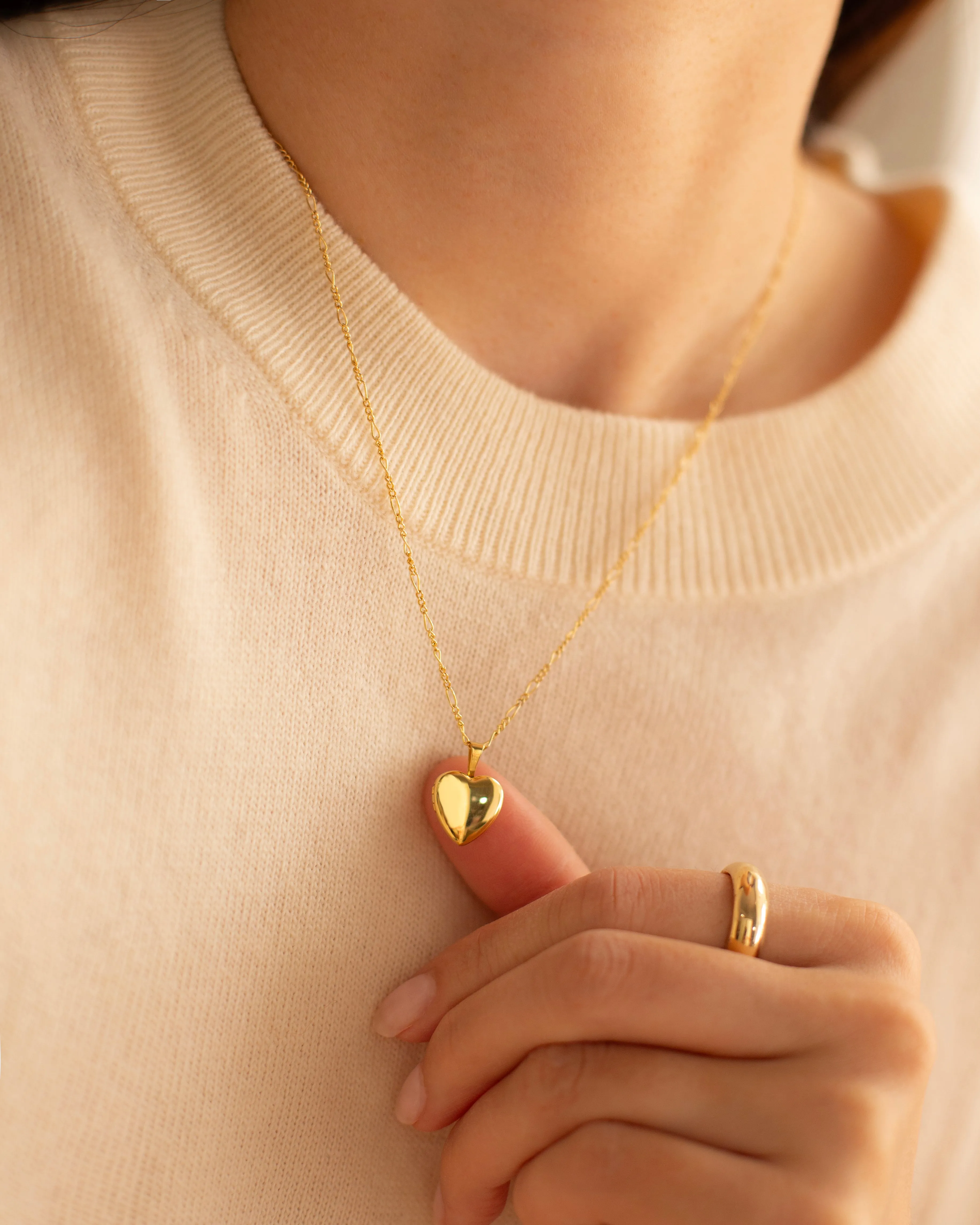 Heart Locket Pendant Necklace