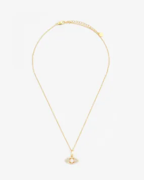 Iced Opal Evil Eye Necklace - Gold