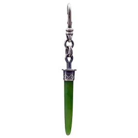 Jade Charm - Sterling Silver   18k Gold