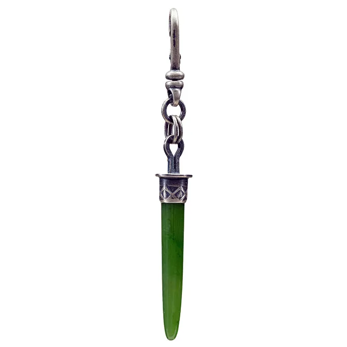 Jade Charm - Sterling Silver   18k Gold
