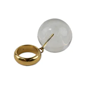 Jenny Bird Gold and Clear Lyra Mega Ring