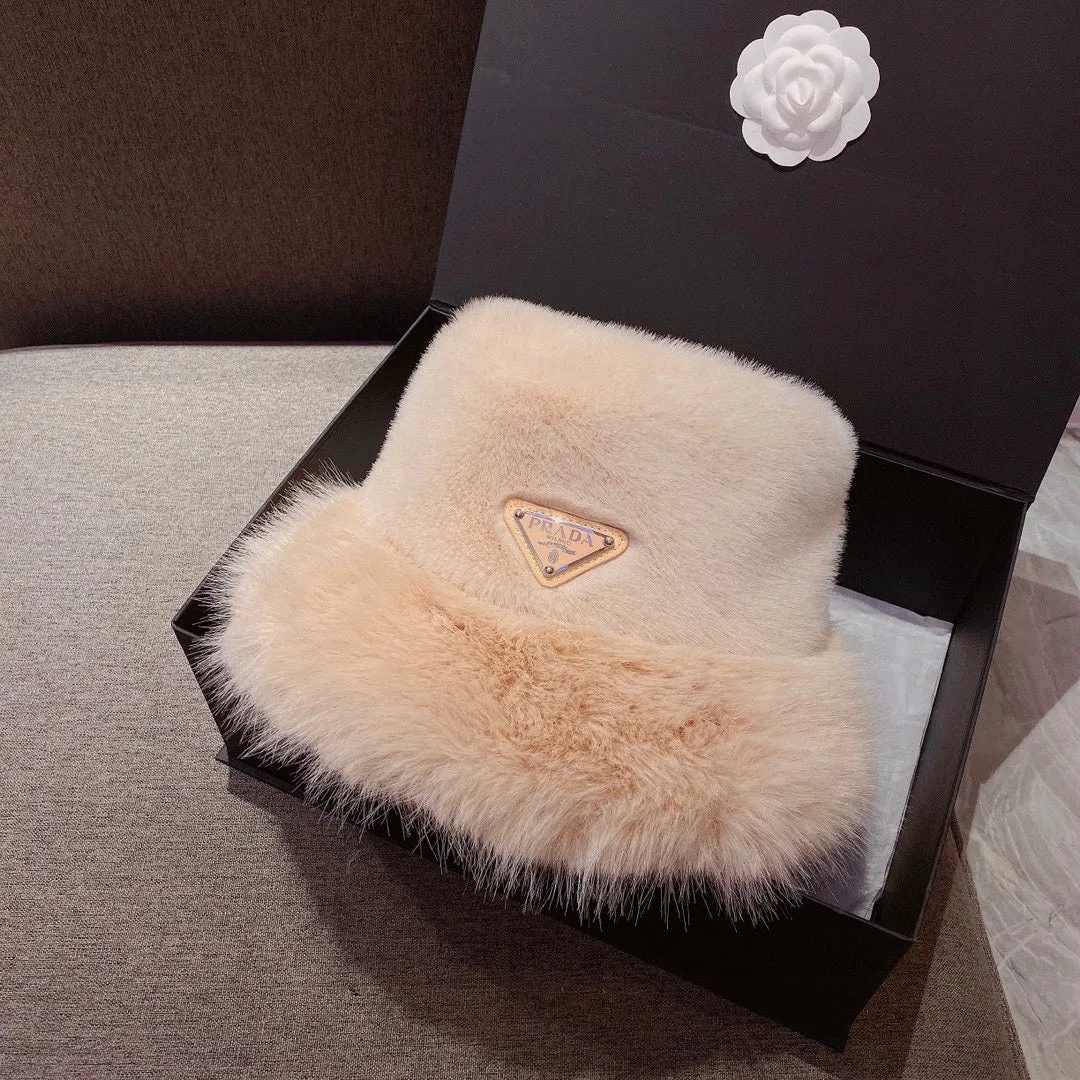 JW655 Prada Shearling Bucket Hat
