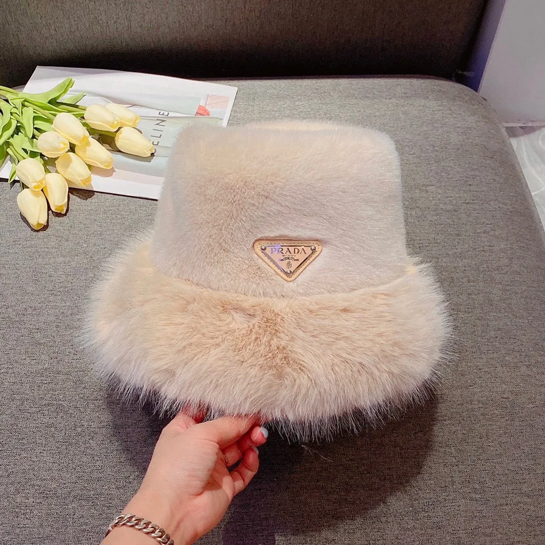 JW655 Prada Shearling Bucket Hat