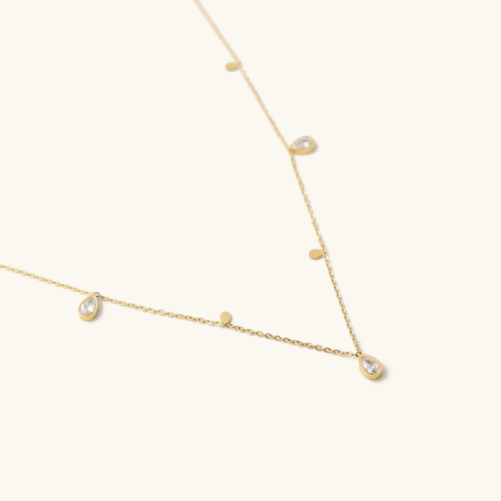 Kate Crystal Tear Drop Necklace