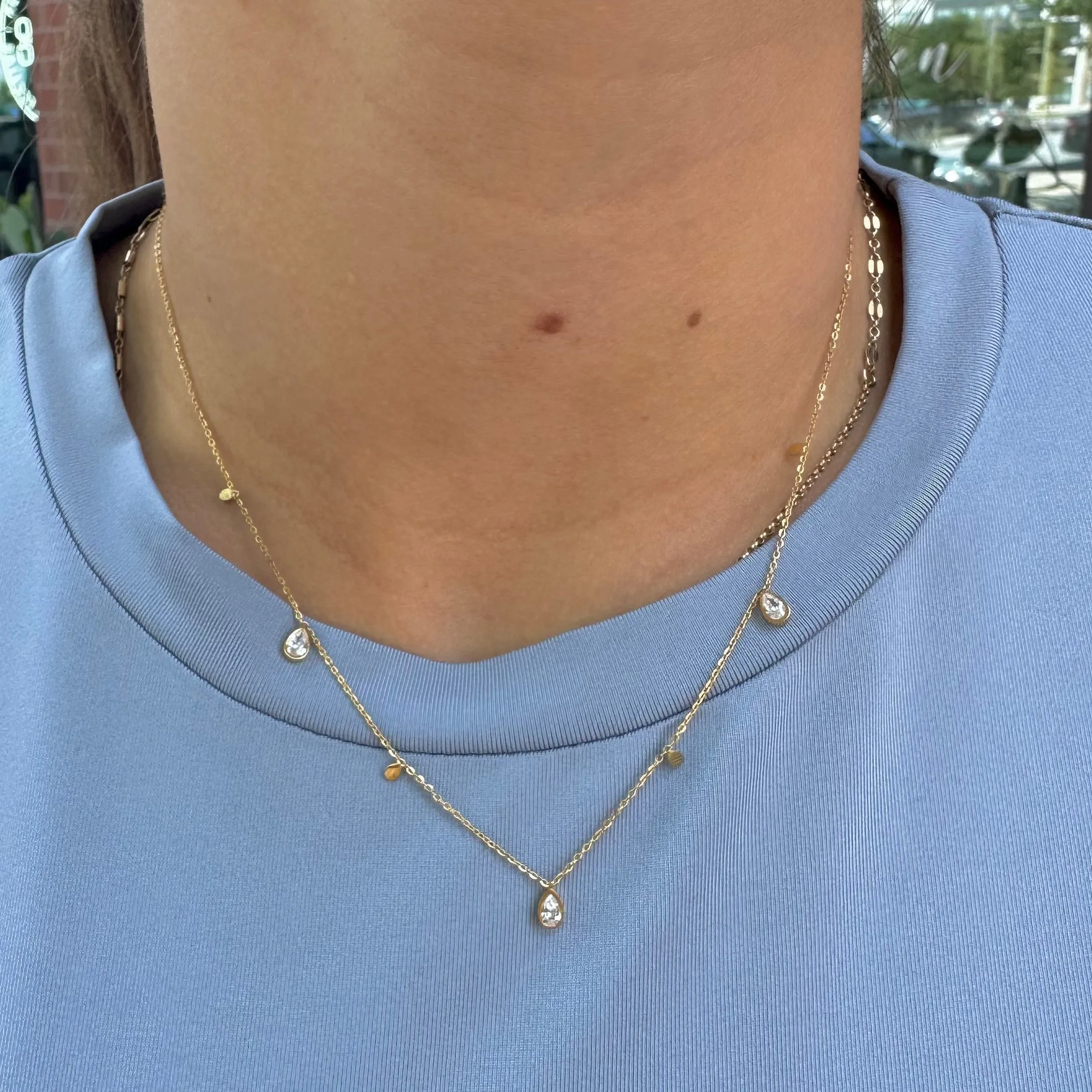 Kate Crystal Tear Drop Necklace