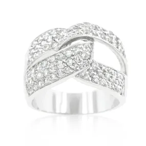 Kelly Pave CZ Knot Ring | 5ct