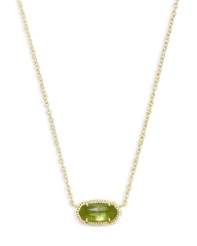 Kendra Scott Elisa Gold Pendant Necklace in Peridot Illusion