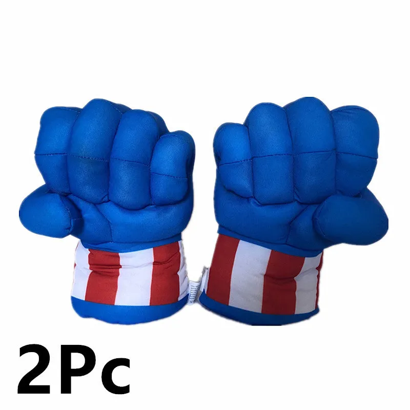 Kids Avengers Hulk Gloves/Captain America/Spiderman Gloves Cosplay Props Boys Girls Halloween Superhero Fantasy Party Gifts