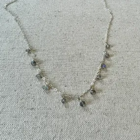 Labradorite Droplet Necklace
