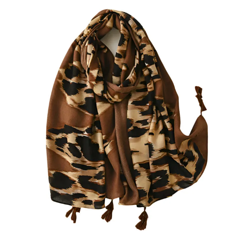 Leopard Pashmina Scarf