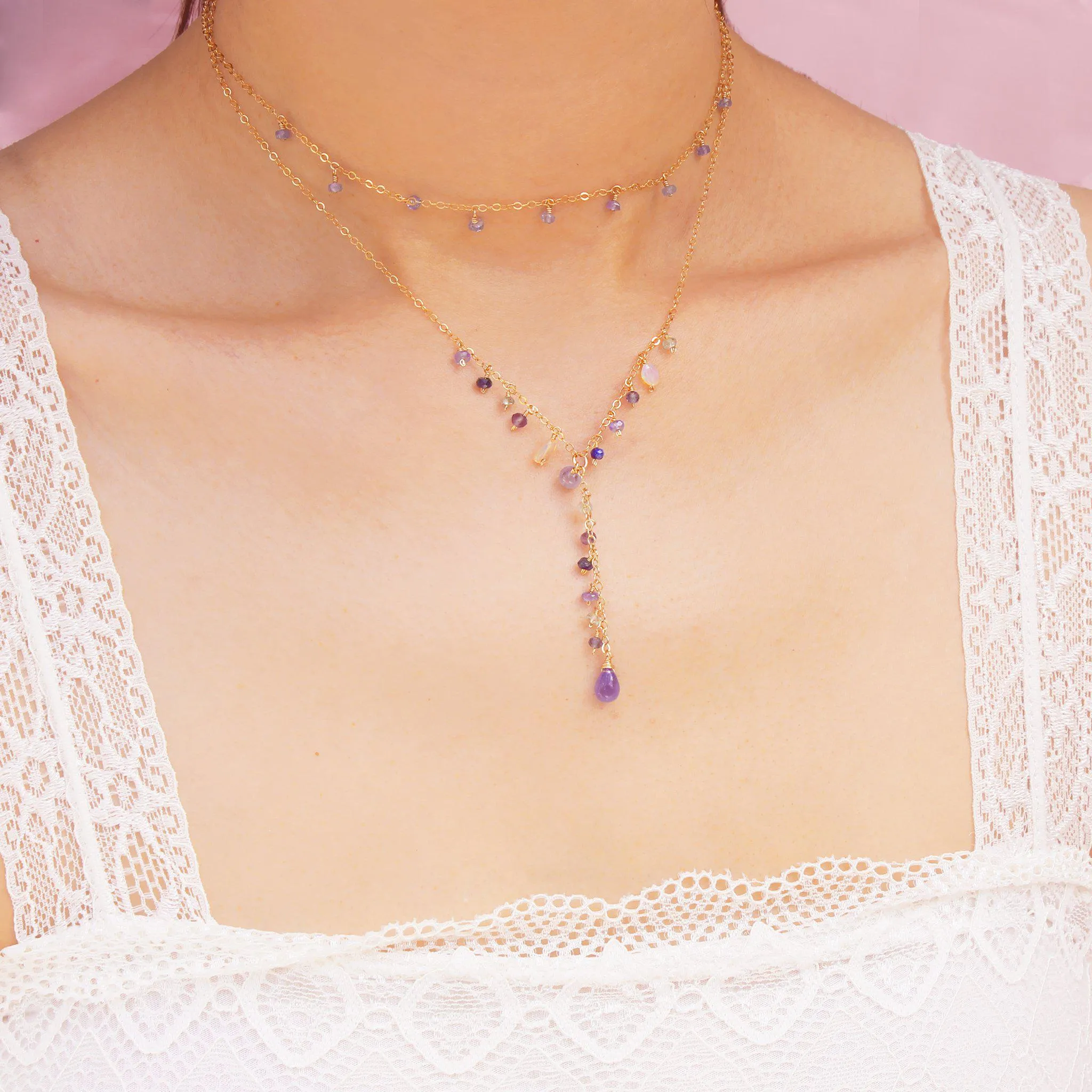 Luxe Treasure Necklace: Lavender