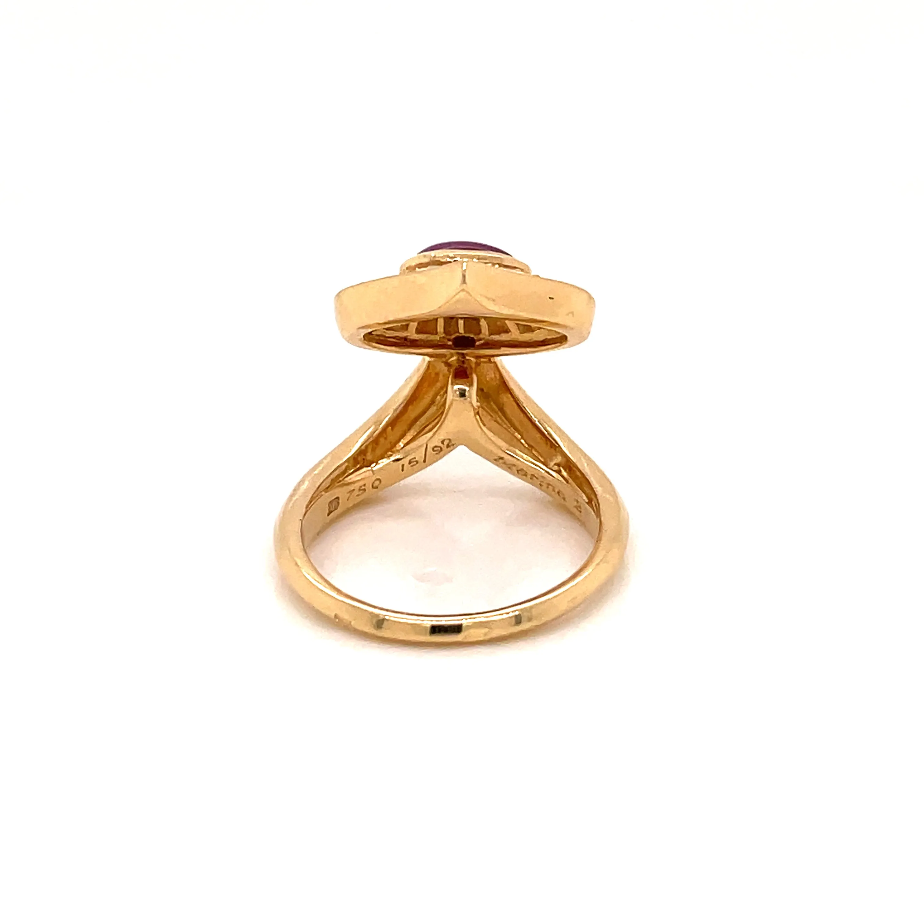 Marina B Ruby Pavé Diamond Gold Ring
