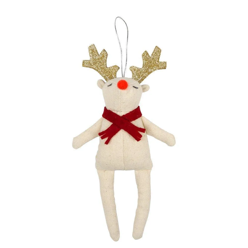 Meri Meri Tree Decoration  Red Scarf Reindeer