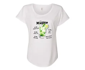 Mojito Recipe Ladies Tee Shirt - White