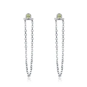 Natural Peridot drop earrings for women