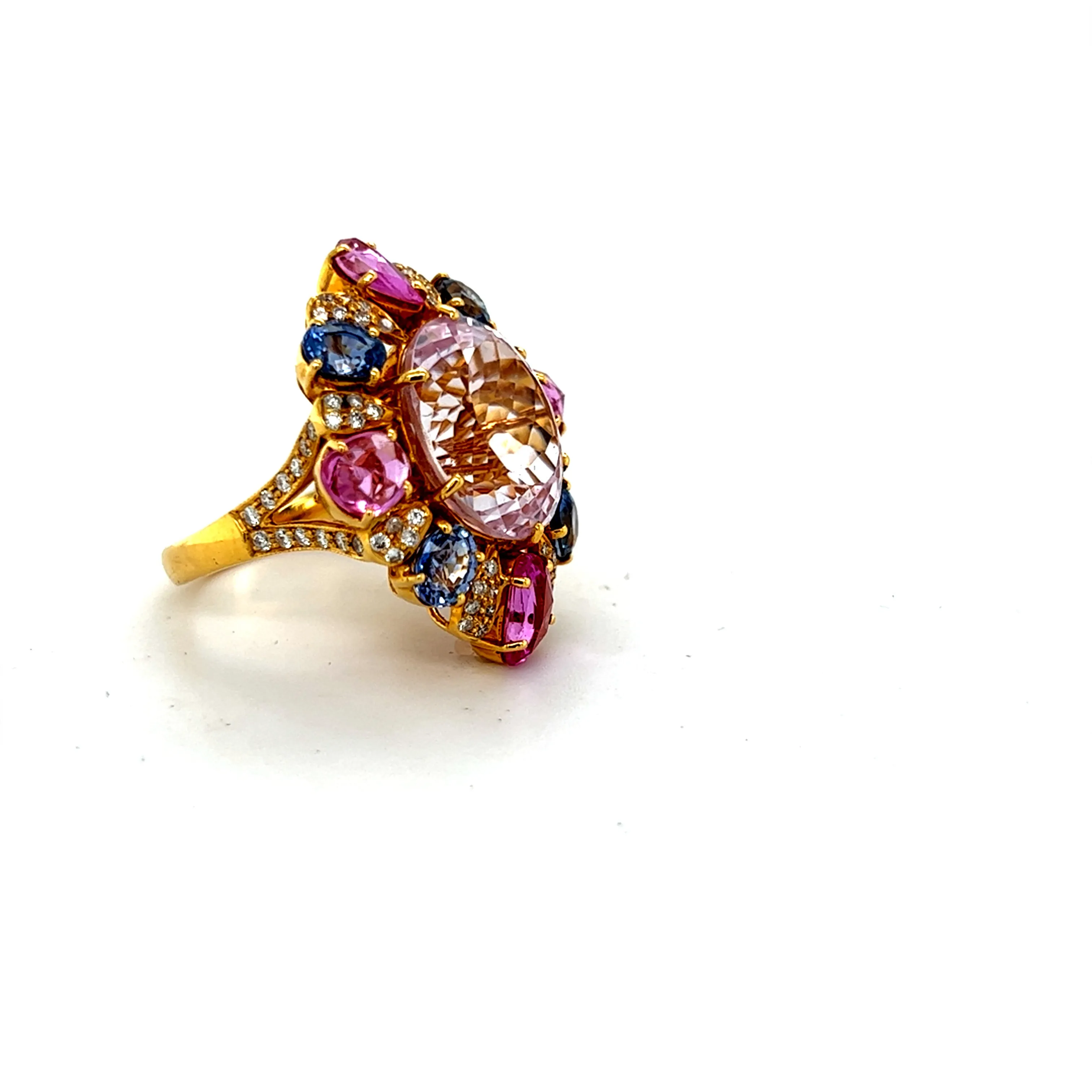 One-of-a-Kind 18kt Gold Kunzite Cocktail Ring III