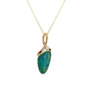 Opal Ribbon Necklace