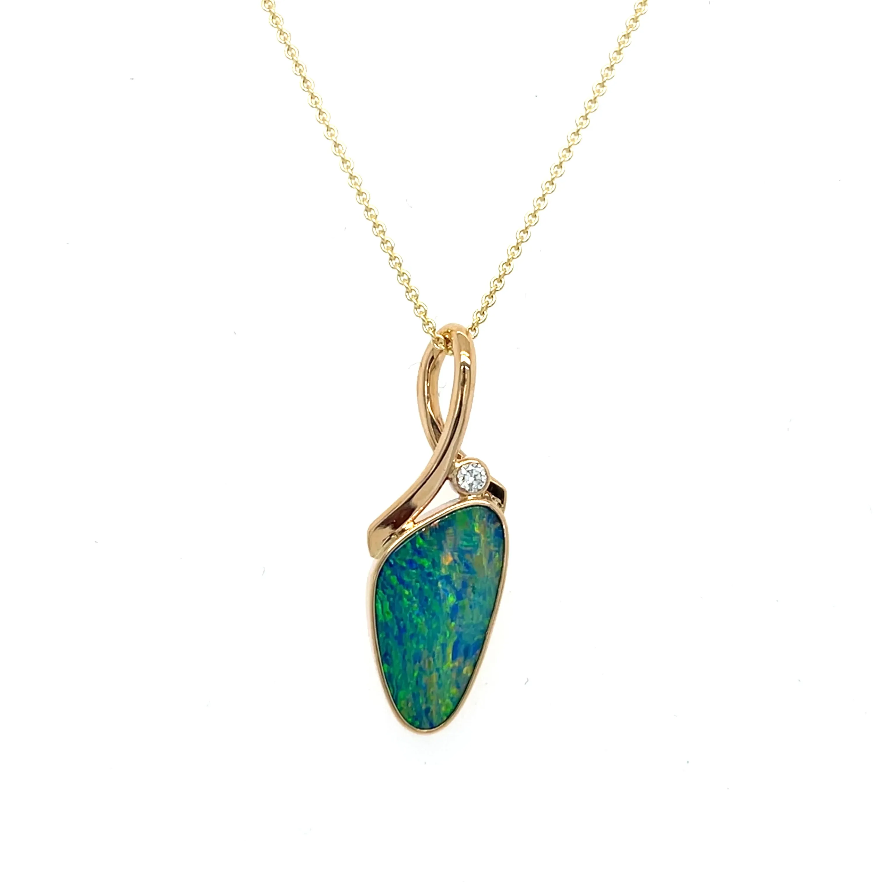 Opal Ribbon Necklace