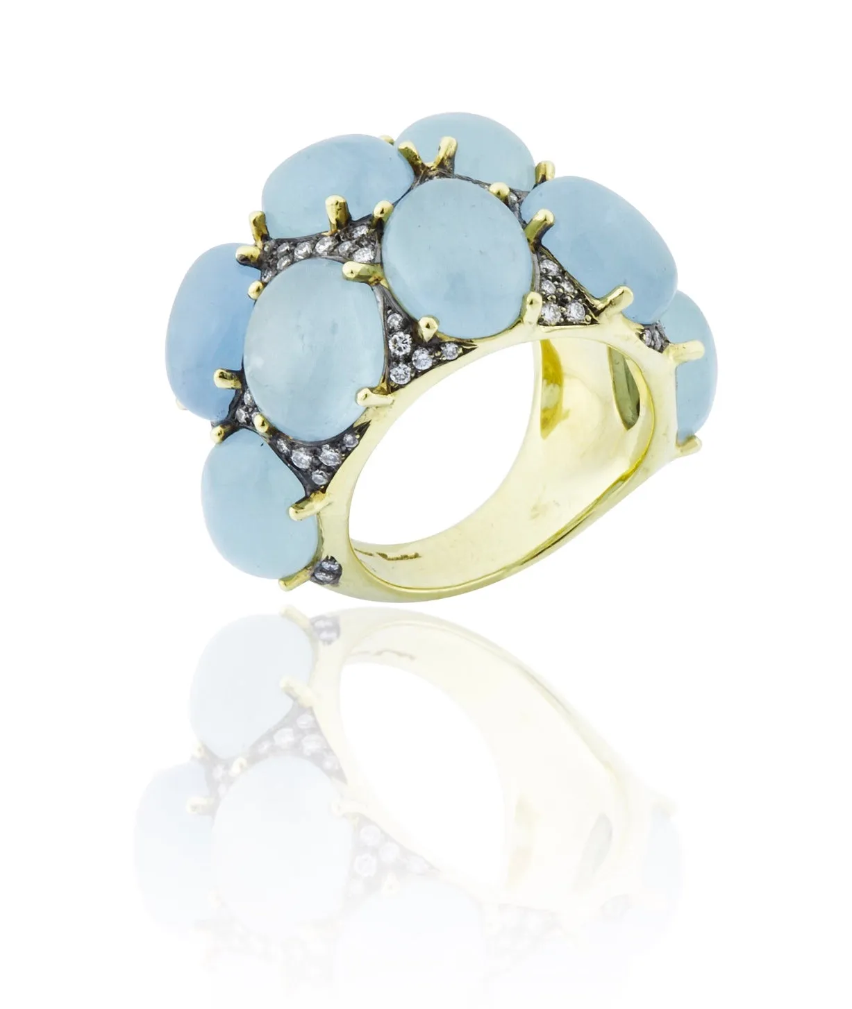 Pebble Aquamarine Cocktail Ring