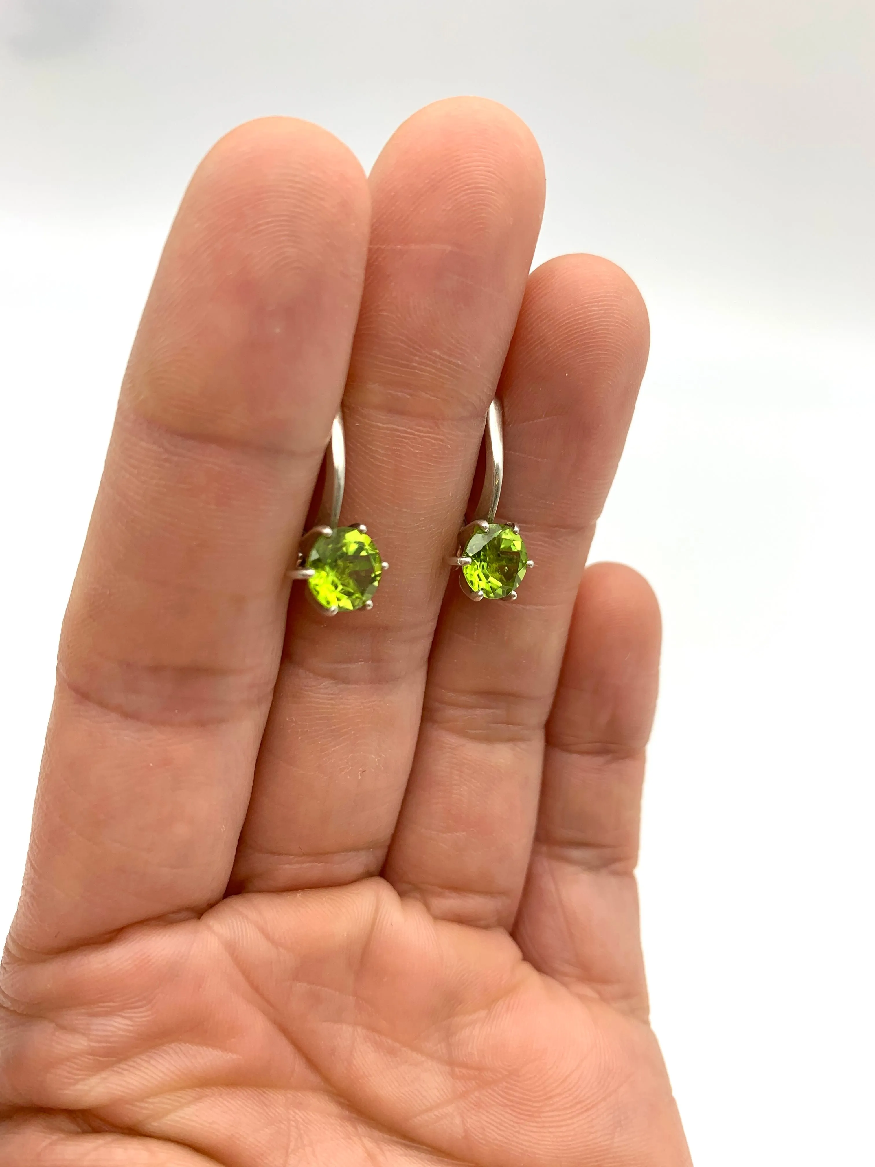 Peridot Earrings - Natural Peridot Earrings - Green Drop Earrings