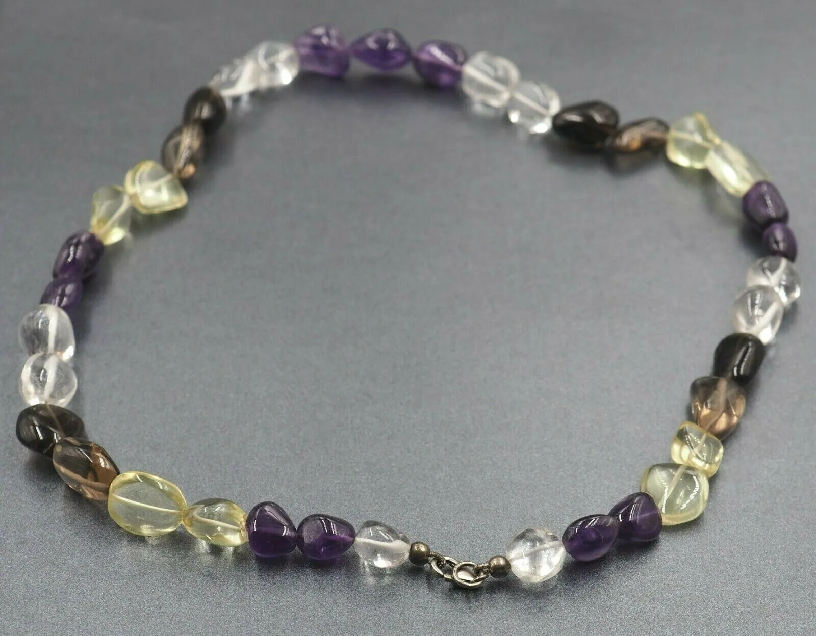 Purple Amethyst & Clear Quartz Necklace