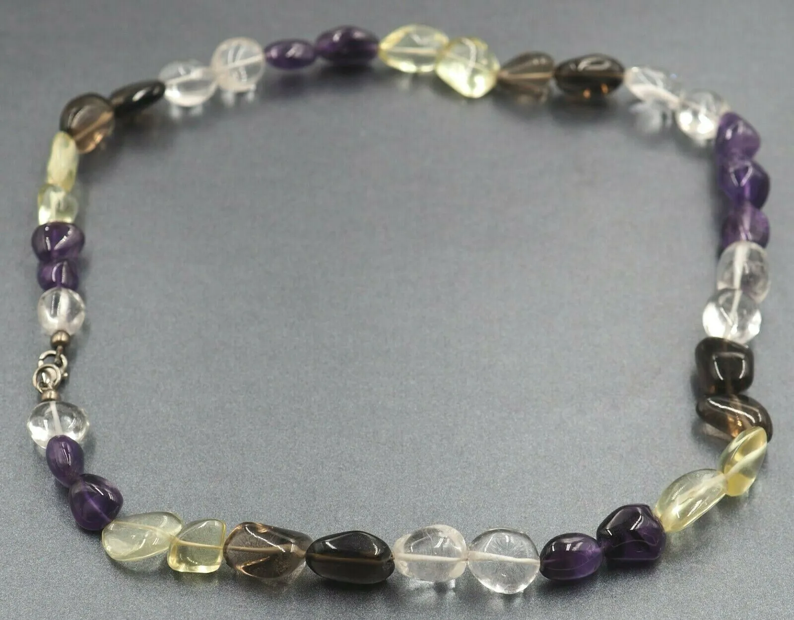 Purple Amethyst & Clear Quartz Necklace