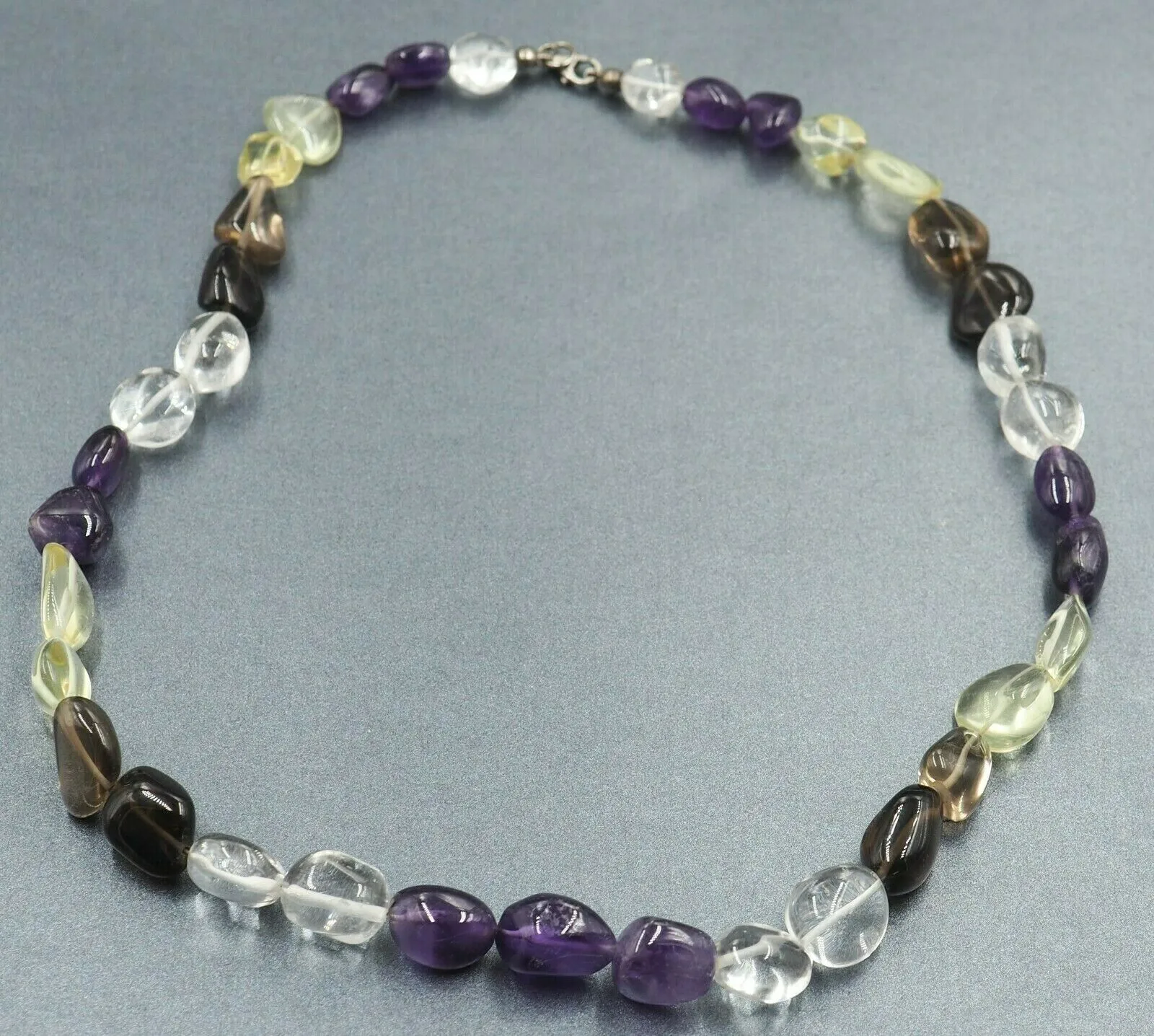 Purple Amethyst & Clear Quartz Necklace