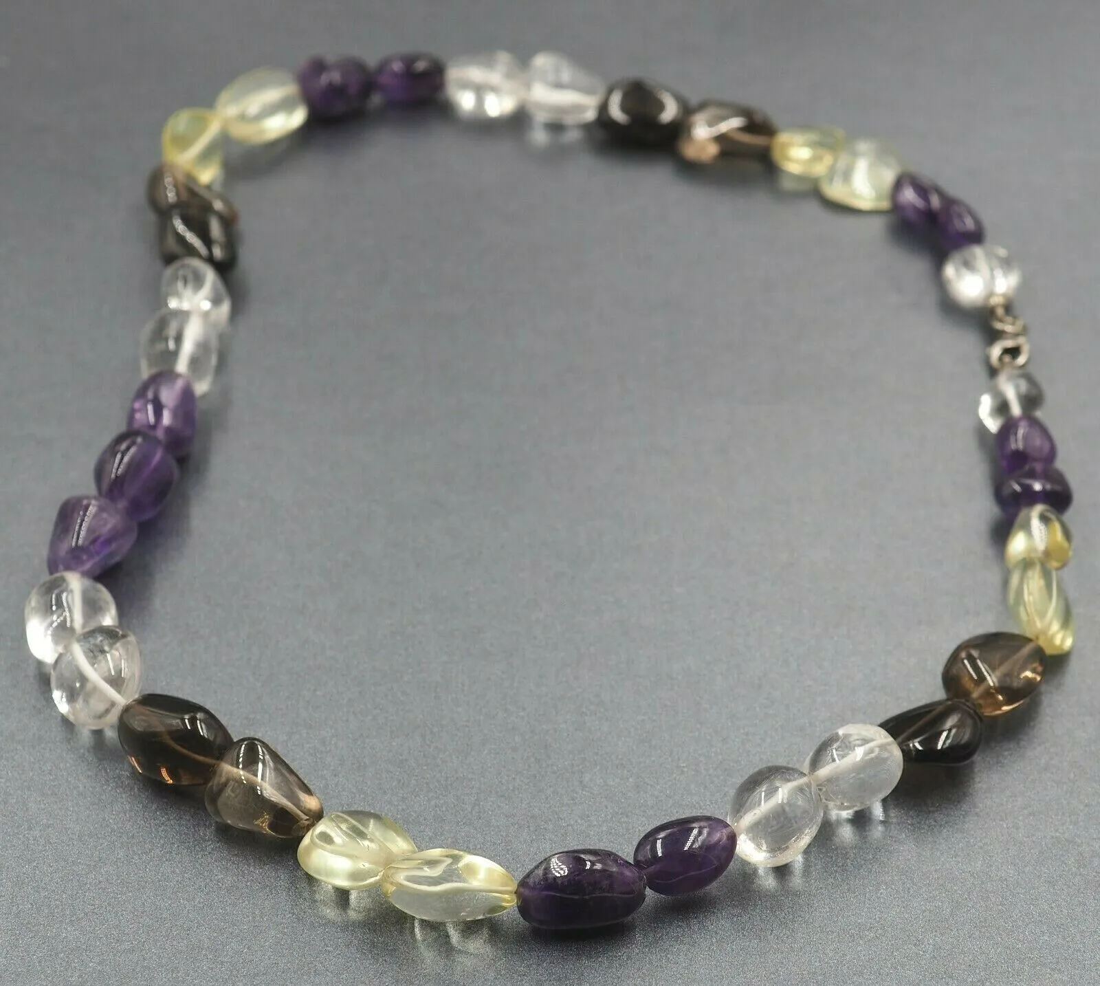 Purple Amethyst & Clear Quartz Necklace