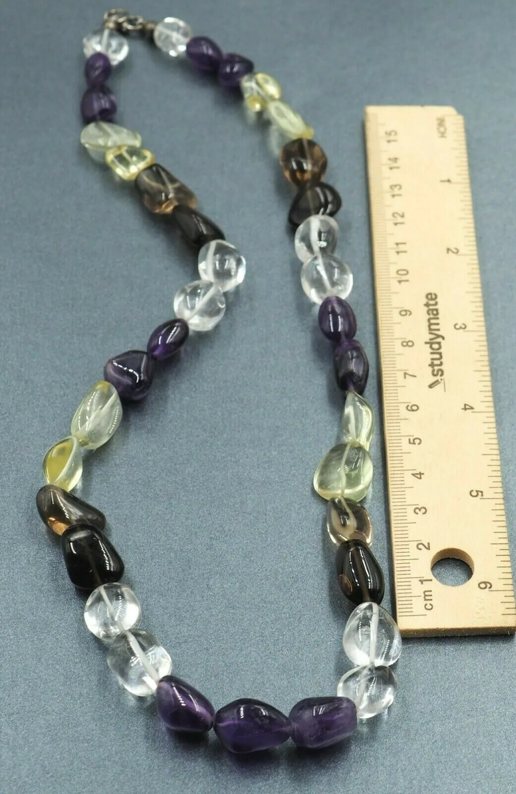 Purple Amethyst & Clear Quartz Necklace
