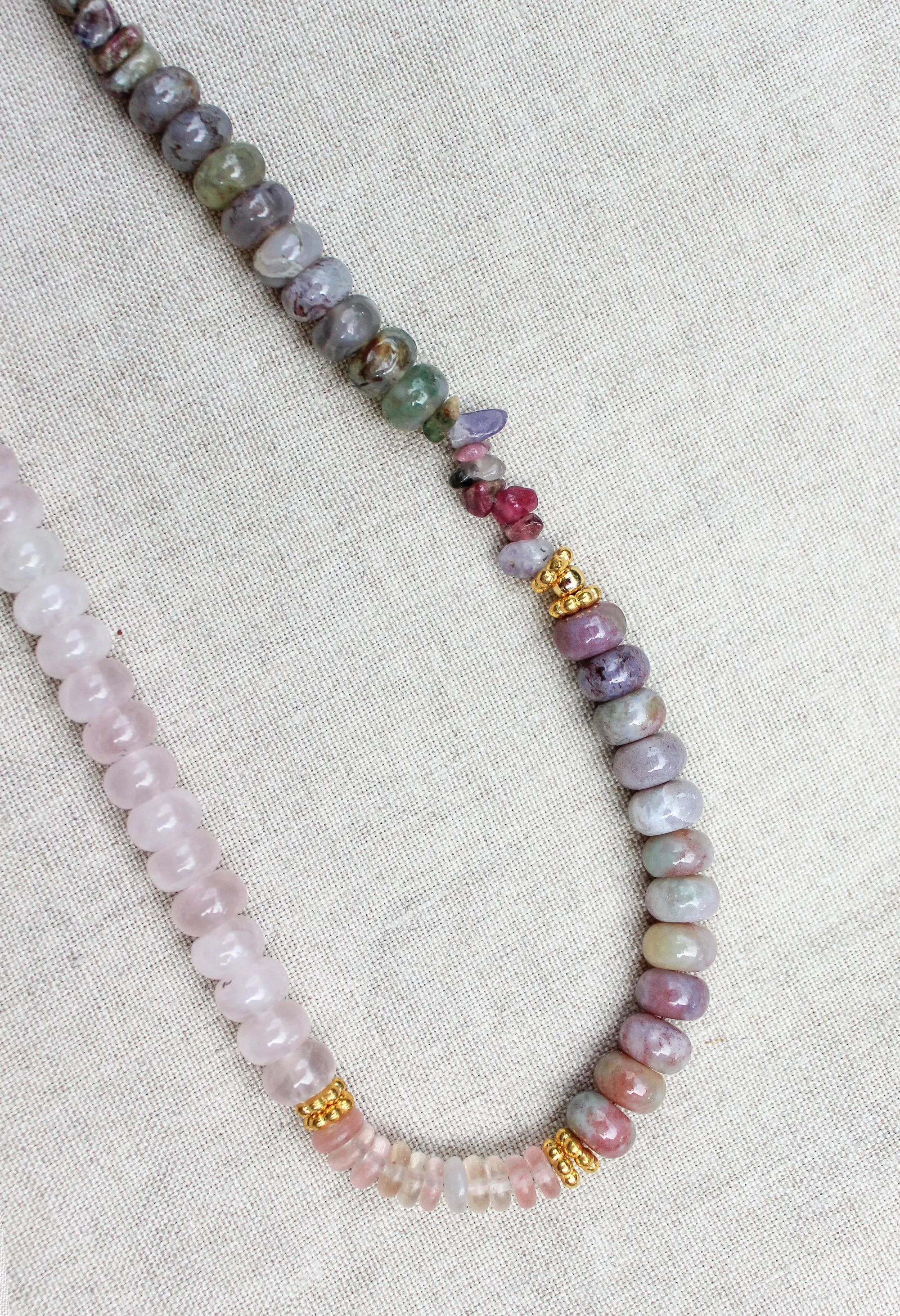 Quartz Rose Necklace