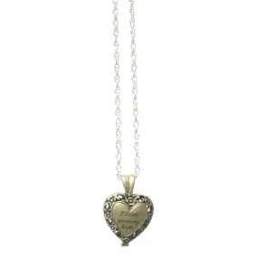 "I'll hold you in my heart..." Memorial Locket w/Urn