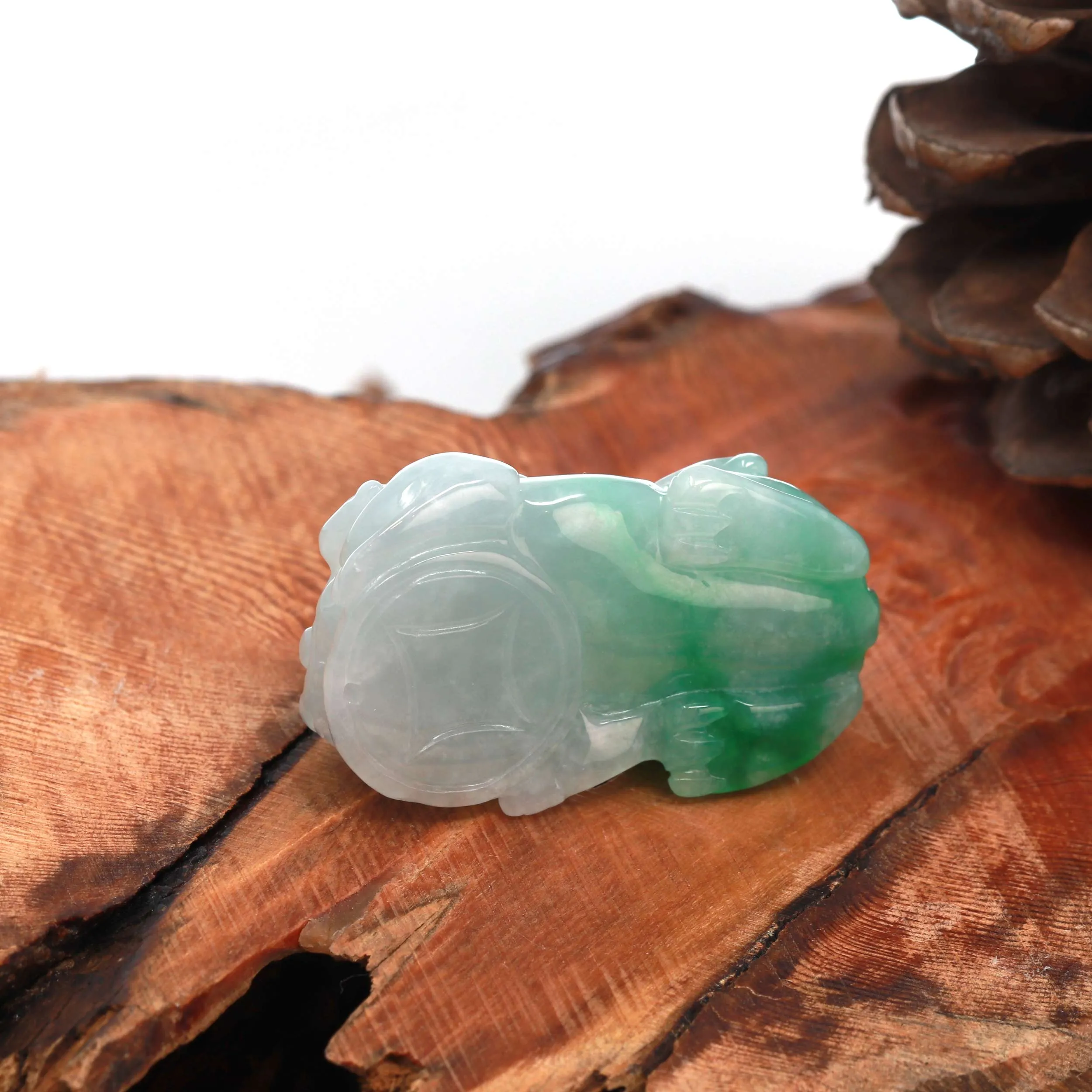 RealJade® High-End Pi Xiu Genuine Burmese Apple Green Jadeite Jade PiXiu Pendant Necklace (FengShui Lucky)