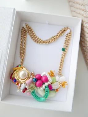 Revived Full Of Colour Vintage Necklace