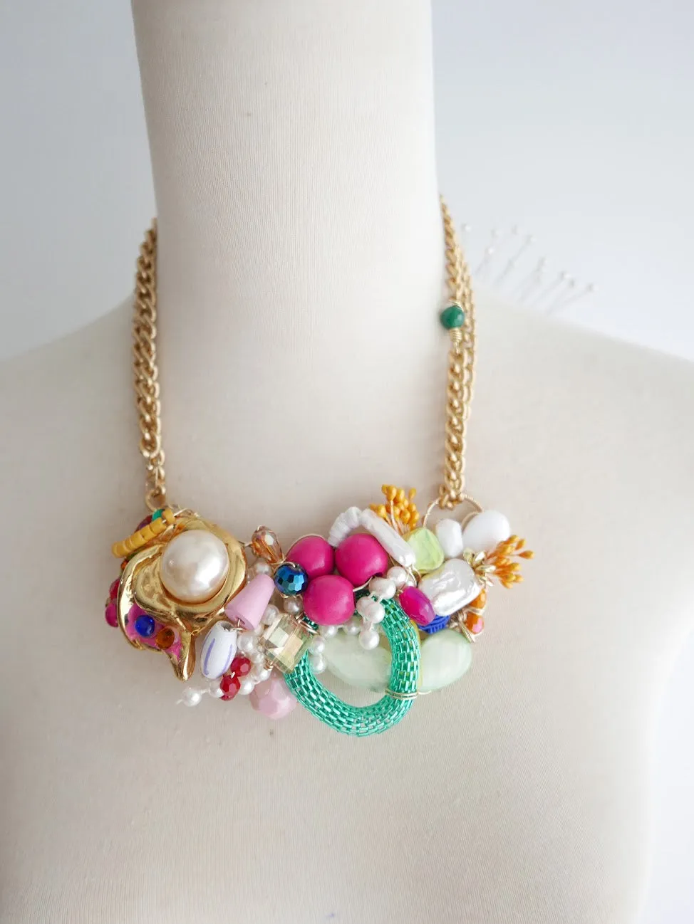 Revived Full Of Colour Vintage Necklace