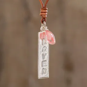 Romantic Rose Quartz Pendant Necklace from Guatemala - Loved | NOVICA