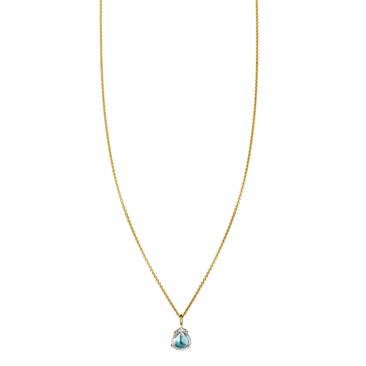 Rose Cut Diamond & Opal Inlay Necklace