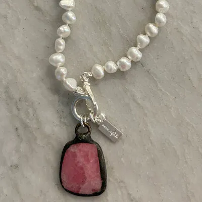 Rose Quartz Pearl Necklace