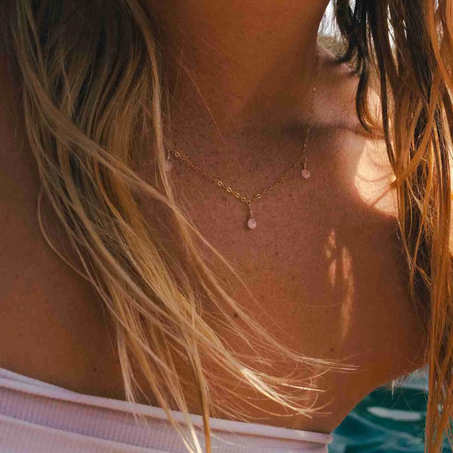 Rose Quartz Statement Necklace