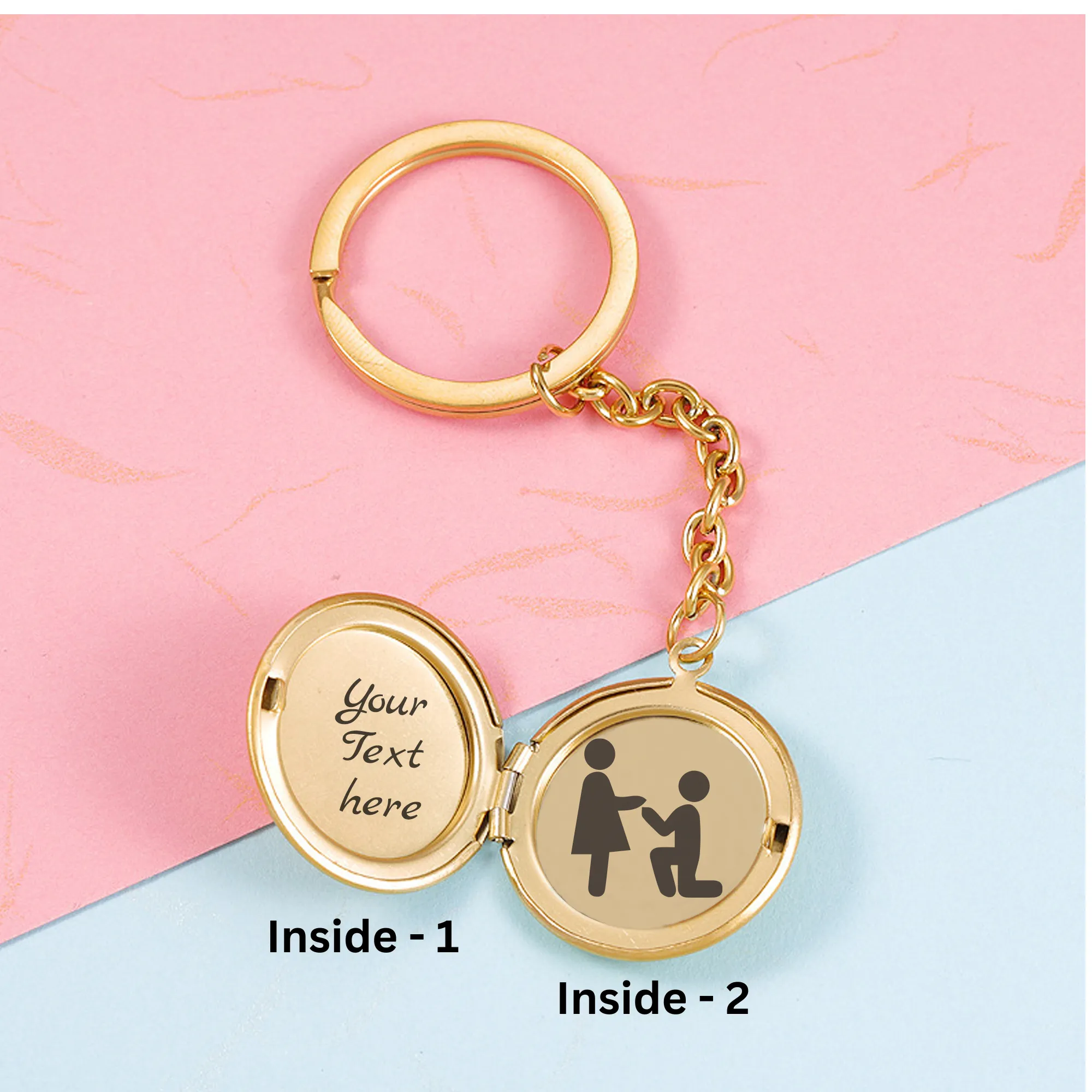 Round Shape Locket Keychain KCK 27