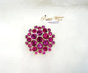 Round-shaped Ruby and Diamond Engagement Ring