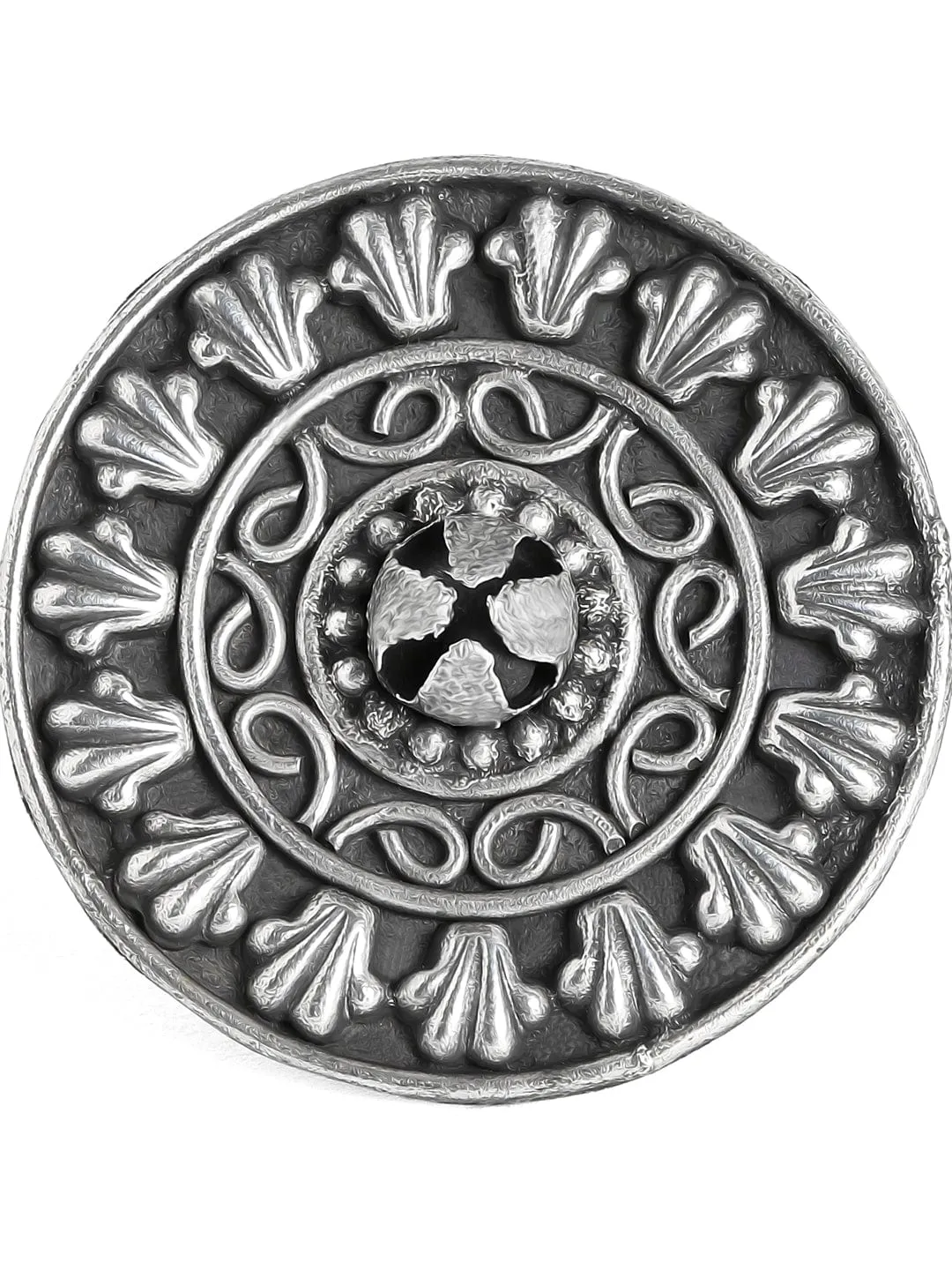 Rubans Oxidised Silver-Plated Floral Filigree Handcrafted Adjustable Finger Ring