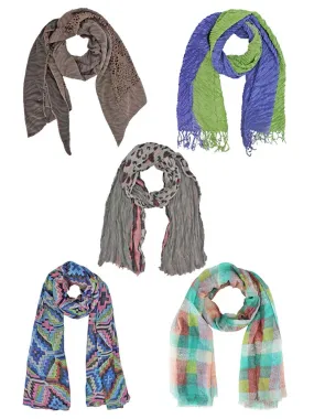 Scarf Collection 5-Pack Scarf Set Bundle