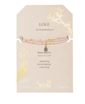 Scout Teardrop Stone Wrap Rose Quartz / Labradorite - Stone Of Love